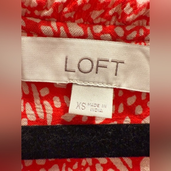 Loft Animal Print Peasant Blouse - Picture 4 of 6